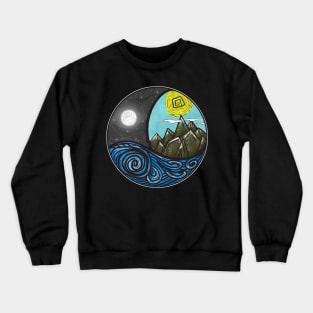 T-shirt nature between sea, day and night Crewneck Sweatshirt